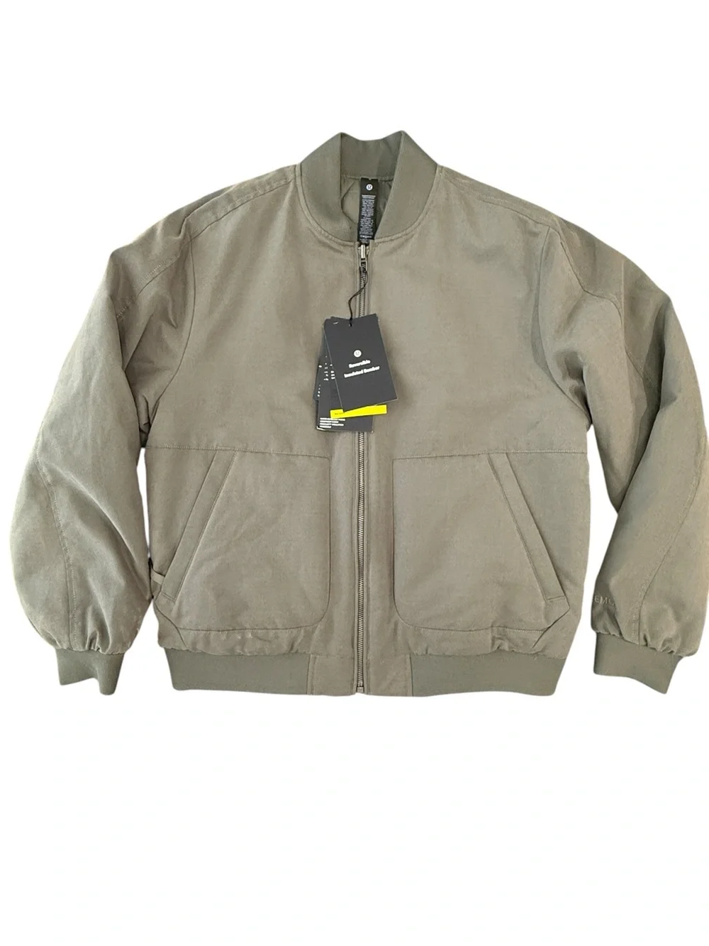 Lululemon NWT Reversible Insulated Bomber Olive Green Size XS MidWarmth Full Zip